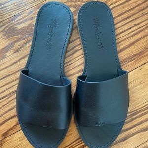 Madewell Classic Black Leather Sandals